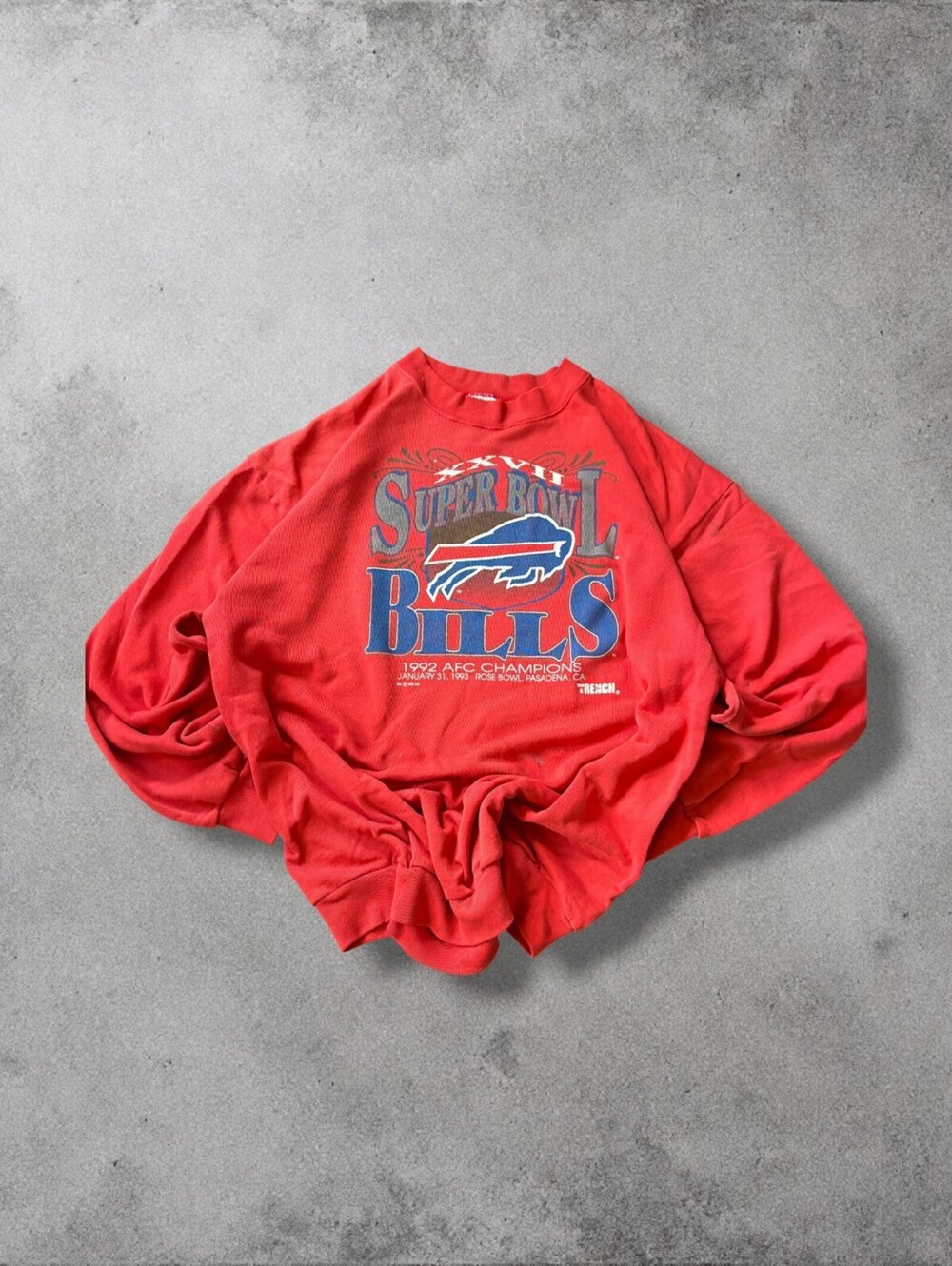 Vintage 19992 Buffalo Bills NFL Super Bowl XXVII Crewneck Sweatshirt Mens Large
